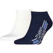 Tommy Hilfiger Strømper 2P Cotton Logo Stripe Sneaker Socks Hvit/Marin...