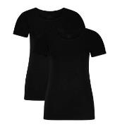 Bamboo basics 2P Kate T-Shirt Round Neck Svart X-Large Dame