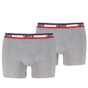 Levis 2P Sportswear Logo Base Boxer Gråmelerad bomull Small Herre