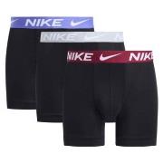 Nike 3P Everyday Essentials Micro Long Leg Boxer Svart m Rand polyeste...