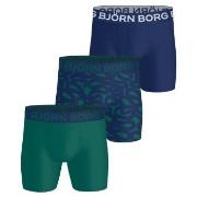 Björn Borg 3P Sports Microfiber Boxers Blå/Grønn polyester Large Herre