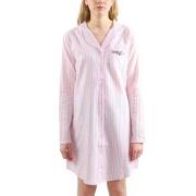 Esprit Calista Flannel Nightshirt Hvit/Rosa bomull 40 Dame