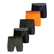Björn Borg 5P Sports Microfiber Boxer Trunks Svart/Grønn polyester XX-...
