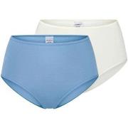 Schiesser Truser 2P Modal Essentials Midi Slips Hvit/Blå modal 44 Dame