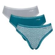 Sloggi Truser 3P GO Crush High Leg Briefs Turkis Mønster bomull Large ...