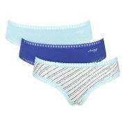 Sloggi Truser 3P GO Crush Hipster Briefs Blå Mønster bomull Medium Dam...