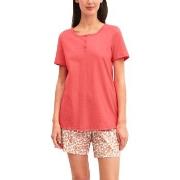 Calida Flower Nights Short Pyjamas Lakserosa bomull Small Dame