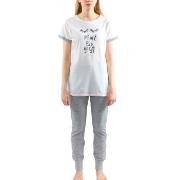 Esprit Anna Pyjamas Set Svart/Hvit bomull 36 Dame
