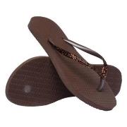 Havaianas Slim Glitter II Mørkbrun  Str 39/40 Dame