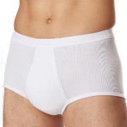 Schiesser Classic Brief With Fly Hvit bomull Medium Herre