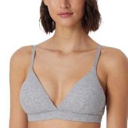 Schiesser BH Pure Rib Organic Cotton Soft Bra Grå A 70 Dame