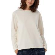 Schiesser Women Mix and Relax Long Sleeved Shirt Krem bomull 46 Dame