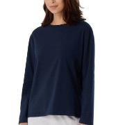 Schiesser Women Mix and Relax Long Sleeved Shirt Mørkblå bomull 40 Dam...