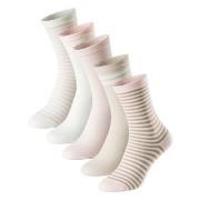 Schiesser Strømper 5P Women Blue Bird Socks Hvit/Rosa Str 39/42 Dame
