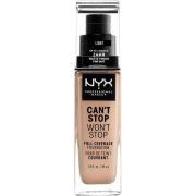 NYX Professional Makeup Can't Stop Won't Stop Foundation Light - 30 ml