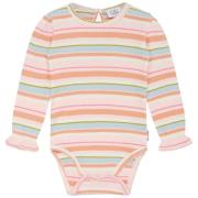 Hust&Claire Beatrix Stripete Ribbet Baby Body Icy Pink | Rosa | 68 cm