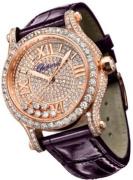 Chopard Dameklokke 274891-5001 Happy Sport Diamantsmykket/Lær Ø36 mm