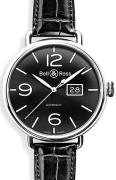 Bell & Ross Herreklokke BRWW196-BL-ST WW1 Sort/Lær Ø45 mm