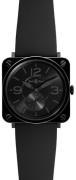 Bell & Ross Herreklokke BRS-BLC-PH-SRB BR S Quartz Sort/Gummi