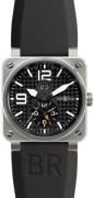 Bell & Ross Herreklokke BR03-51GMT BR 03-51 Sort/Gummi Ø42 mm