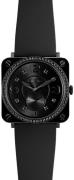 Bell & Ross Herreklokke BRS-BLC-PH-LGD-SRB BR S Quartz Sort/Gummi