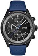 Hugo Boss Herreklokke 1513563 Sort/Lær Ø44 mm