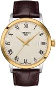 Tissot Herreklokke T129.410.26.263.00 T-Classic Antikkhvit/Lær Ø42