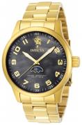 Invicta Herreklokke 23826 Sea Sort/Gulltonet stål Ø44 mm