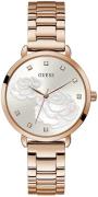 Guess Dameklokke GW0242L3 Sølvfarget/Rose-gulltonet stål Ø38 mm