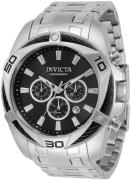 Invicta Herreklokke 32372 Bolt Sort/Stål Ø50 mm