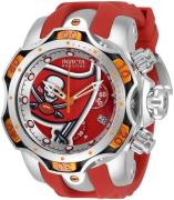 Invicta Herreklokke 33088 Nfl Rød/Gummi Ø52.5 mm