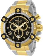 Invicta Herreklokke 33727 Shaq Sort/Gulltonet stål Ø60 mm