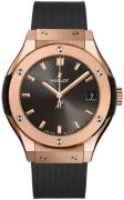 Hublot Dameklokke 581.OX.7081.RX Classic Fusion Grå/Gummi Ø33 mm