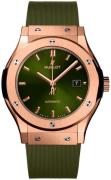 Hublot Herreklokke 542.OX.8980.RX Classic Fusion Grønn/Gummi Ø42 mm