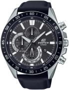 Casio Herreklokke EFV-620L-1AVUEF Edifice Sort/Lær Ø50.5 mm