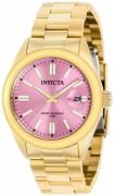 Invicta Dameklokke 38486 Pro Diver Rosa/Gulltonet stål Ø38 mm