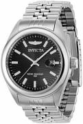 Invicta Dameklokke 38422 Aviator Sort/Stål Ø38 mm