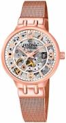 Festina Dameklokke F20581-2 Skjelettkuttet/Rose-gulltonet stål