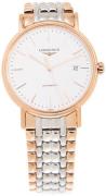 Longines Herreklokke L4.921.1.12.7 Presences Hvit/Rose-gulltonet