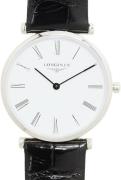 Longines Dameklokke L4.512.4.11.2 La Grande Classique De Hvit/Lær