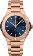 Hublot Dameklokke 568.OX.7180.OX Classic Fusion Blå/18 karat rosé