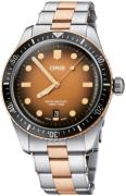 Oris Herreklokke 01 733 7707 4356-07 8 20 17 Diving Brun/Stål Ø40 mm