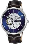 Pulsar Herreklokke P8A007X1 Classic Blå/Lær Ø42 mm