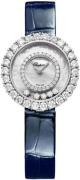 Chopard Dameklokke 205369-1001 Happy Diamonds Hvit/Lær Ø28.6 mm