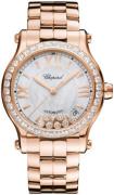 Chopard Dameklokke 274808-5007 Happy Sport Sølvfarget/18 karat rosé