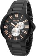 Ferrè Milano Herreklokke FM1G177M0071 Giorgio Sort/Stål Ø44 mm