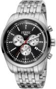 Ferrè Milano Herreklokke FM1G129M0071 Michele Sort/Stål Ø44 mm