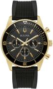 Bulova Herreklokke 98A250 Sort/Gummi Ø42 mm