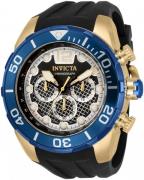 Invicta Herreklokke 33823 Sort/Gummi Ø52 mm