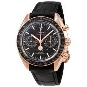 Omega Herreklokke 304.63.44.52.01.001 Speedmaster Moonwatch Sort/Lær